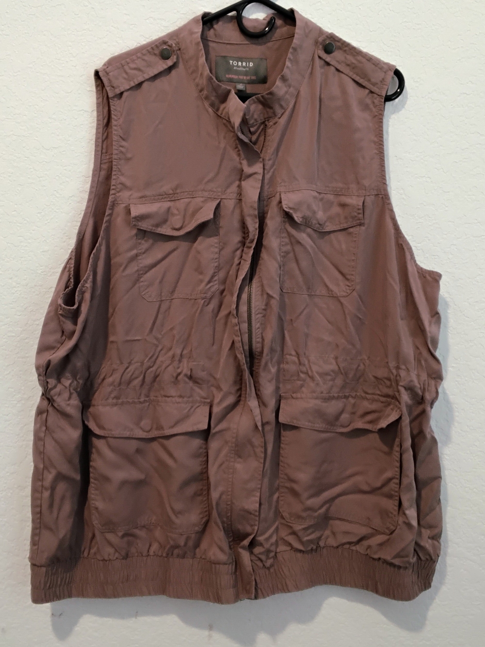 Torrid Twilight Mauve Zip Utility Vest Size 4